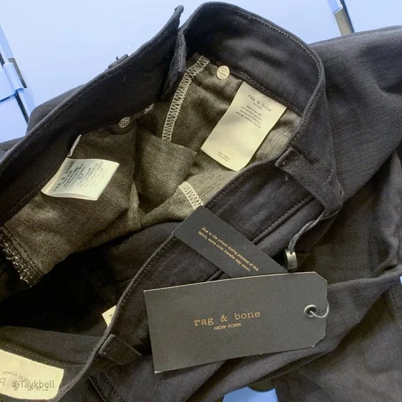NWT Rag & Bone High Rise Skinny Black Jeans, 23 - Picture 12 of 13